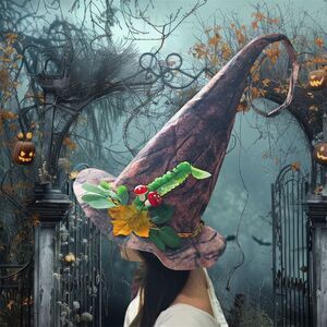 Enchanted Forest Bark Cloth Wizard Hat - Adult & Teen